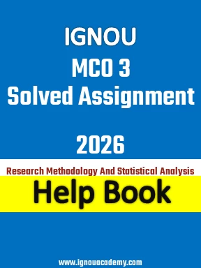IGNOU MCO 3 Solved Assignment 2026